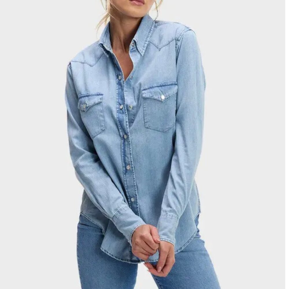 Sarah Alexandra Western Shirt Lonesome Dove In Denim